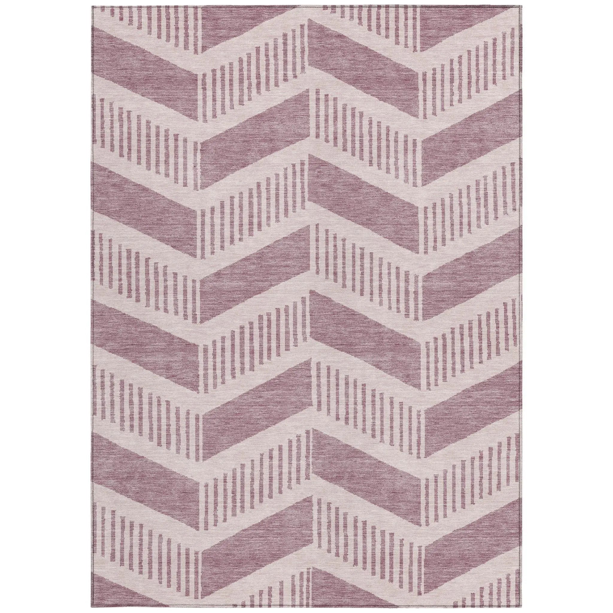 3' X 5' Blush And Pink Geometric Washable Indoor Outdoor Area Rug Homeroots Outdoor