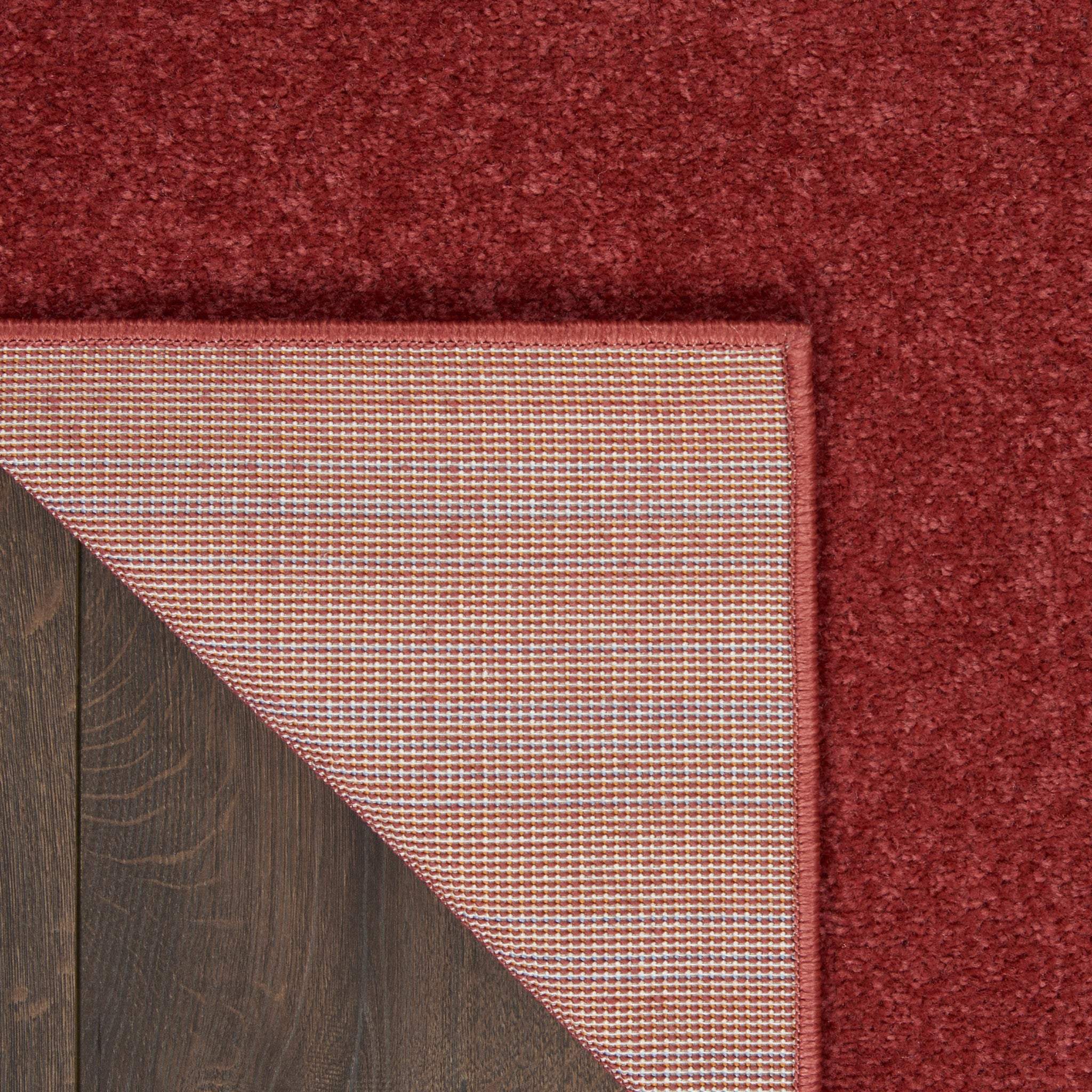 3' X 5' Brick Red Non Skid Indoor Outdoor Area Rug - GreatEagleInc