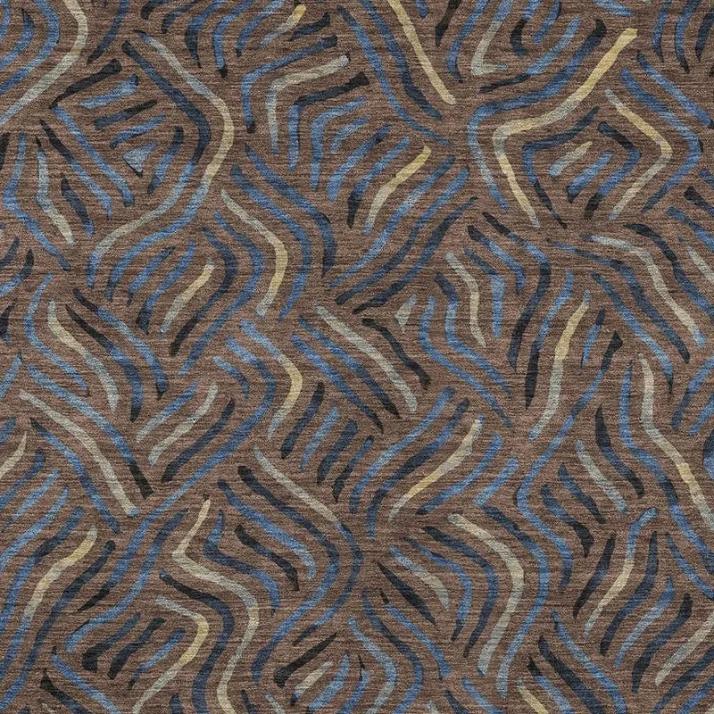 3' X 5' Brown And Black Abstract Washable Indoor Outdoor Area Rug Homeroots Outdoor