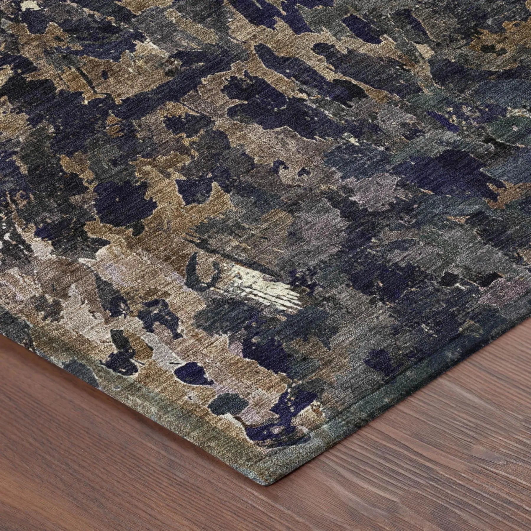 3' X 5' Brown And Black Abstract Washable Indoor Outdoor Area Rug Homeroots Outdoor
