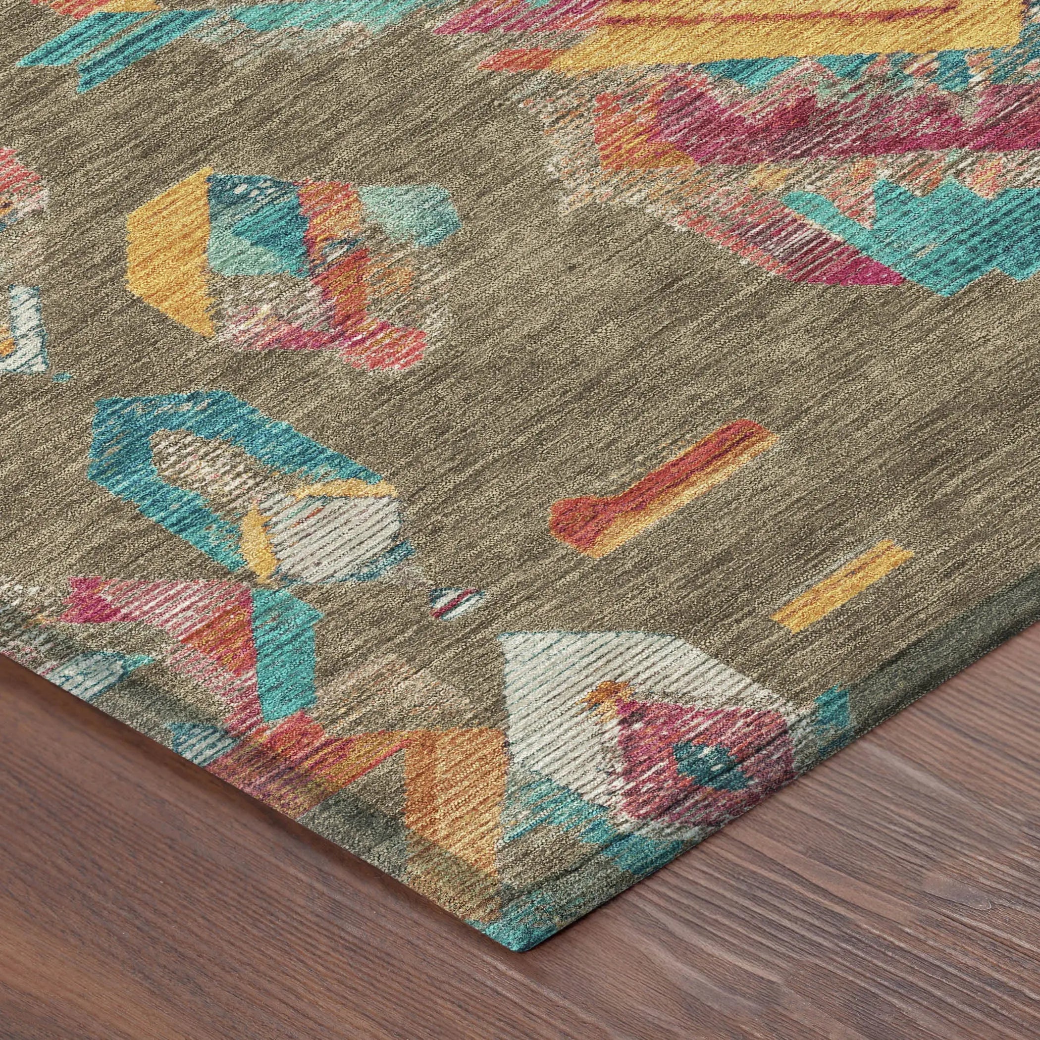 3' X 5' Brown And Ivory Tribal Washable Indoor Outdoor Area Rug Homeroots Outdoor