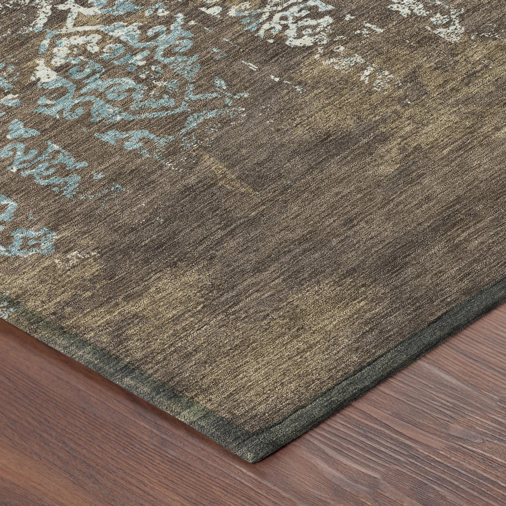3' X 5' Brown And Khaki Oriental Washable Indoor Outdoor Area Rug Homeroots Outdoor