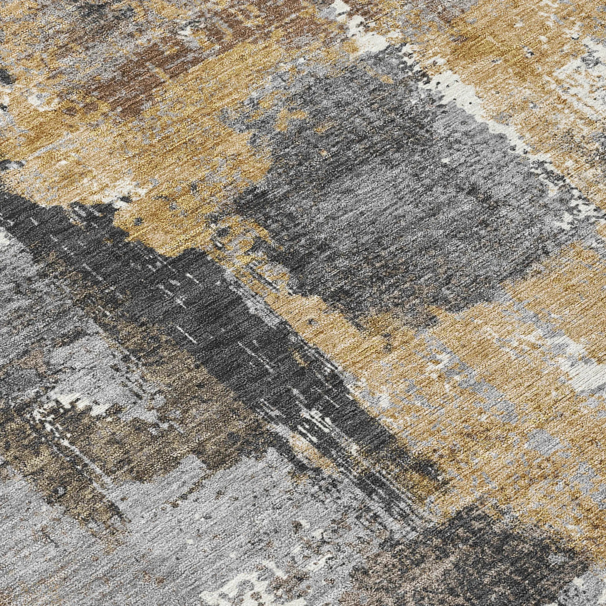 3' X 5' Charcoal And Ivory Abstract Washable Indoor Outdoor Area Rug Homeroots Outdoor