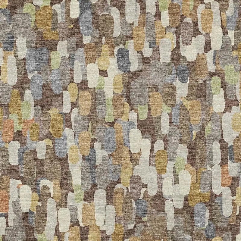 3' X 5' Chocolate And Beige Abstract Washable Indoor Outdoor Area Rug Homeroots Outdoor