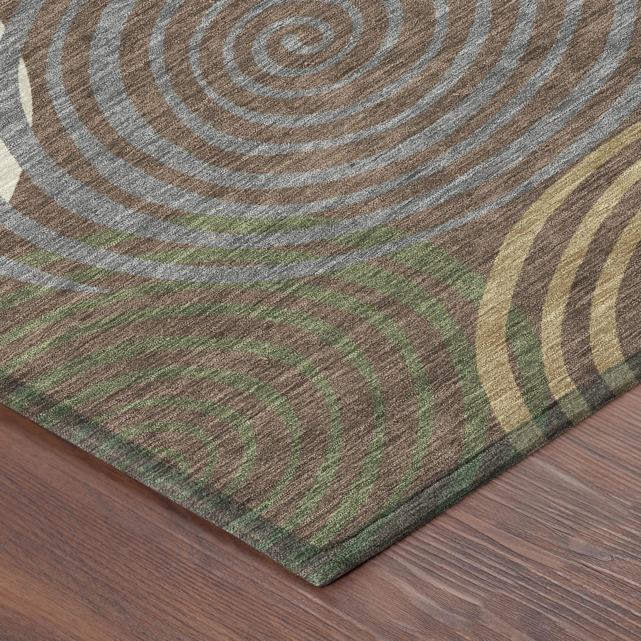 3' X 5' Chocolate And Beige Geometric Washable Indoor Outdoor Area Rug Homeroots Outdoor