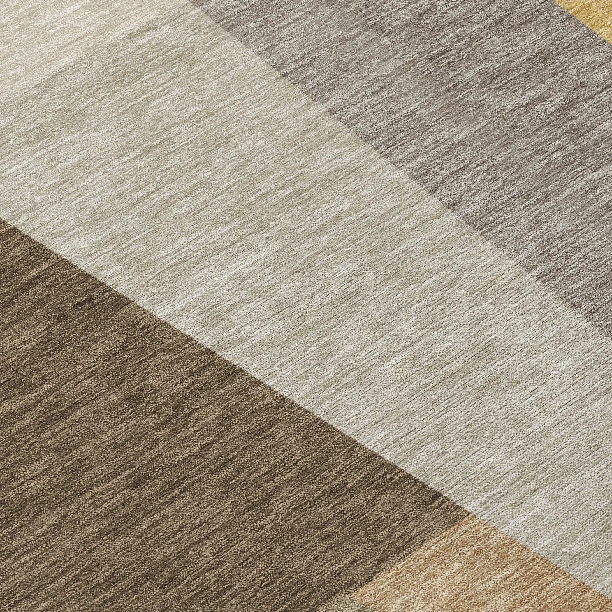 3' X 5' Chocolate And Beige Geometric Washable Indoor Outdoor Area Rug Homeroots Outdoor