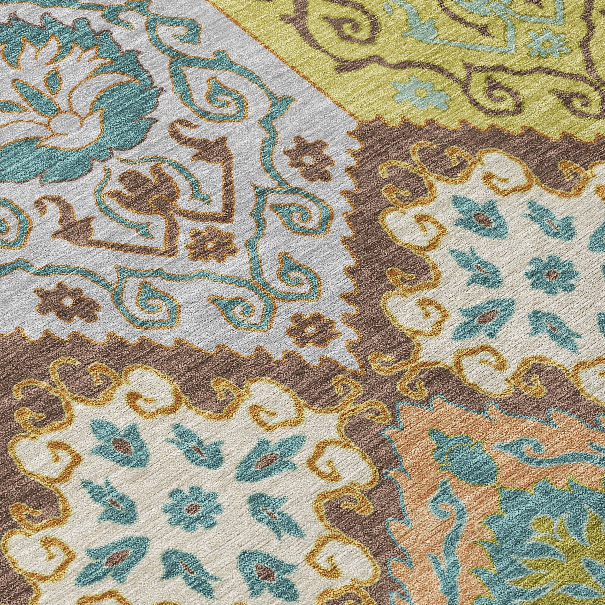 3' X 5' Chocolate And Beige Geometric Washable Indoor Outdoor Area Rug Homeroots Outdoor