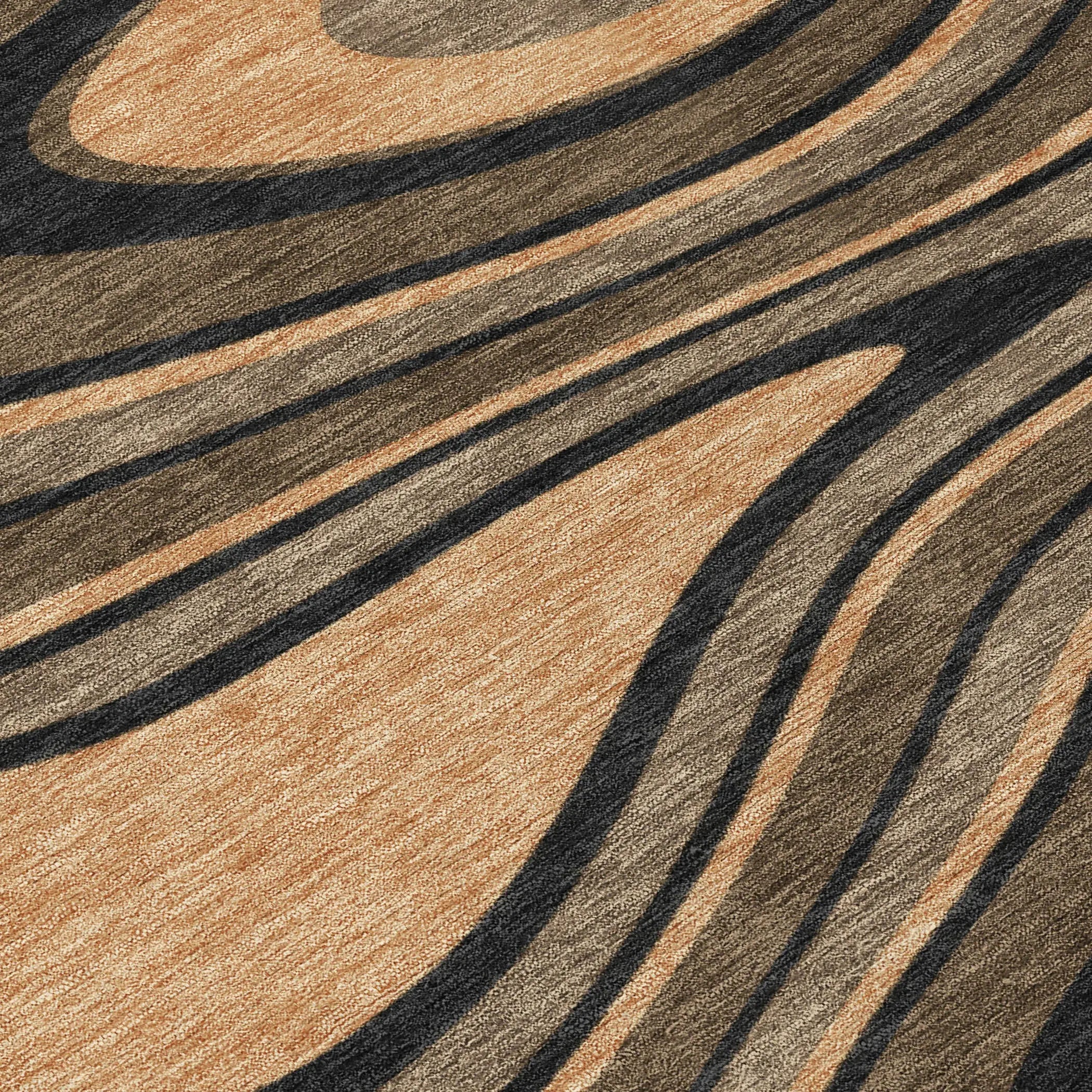 3' X 5' Chocolate And Black Abstract Washable Indoor Outdoor Area Rug Homeroots Outdoor