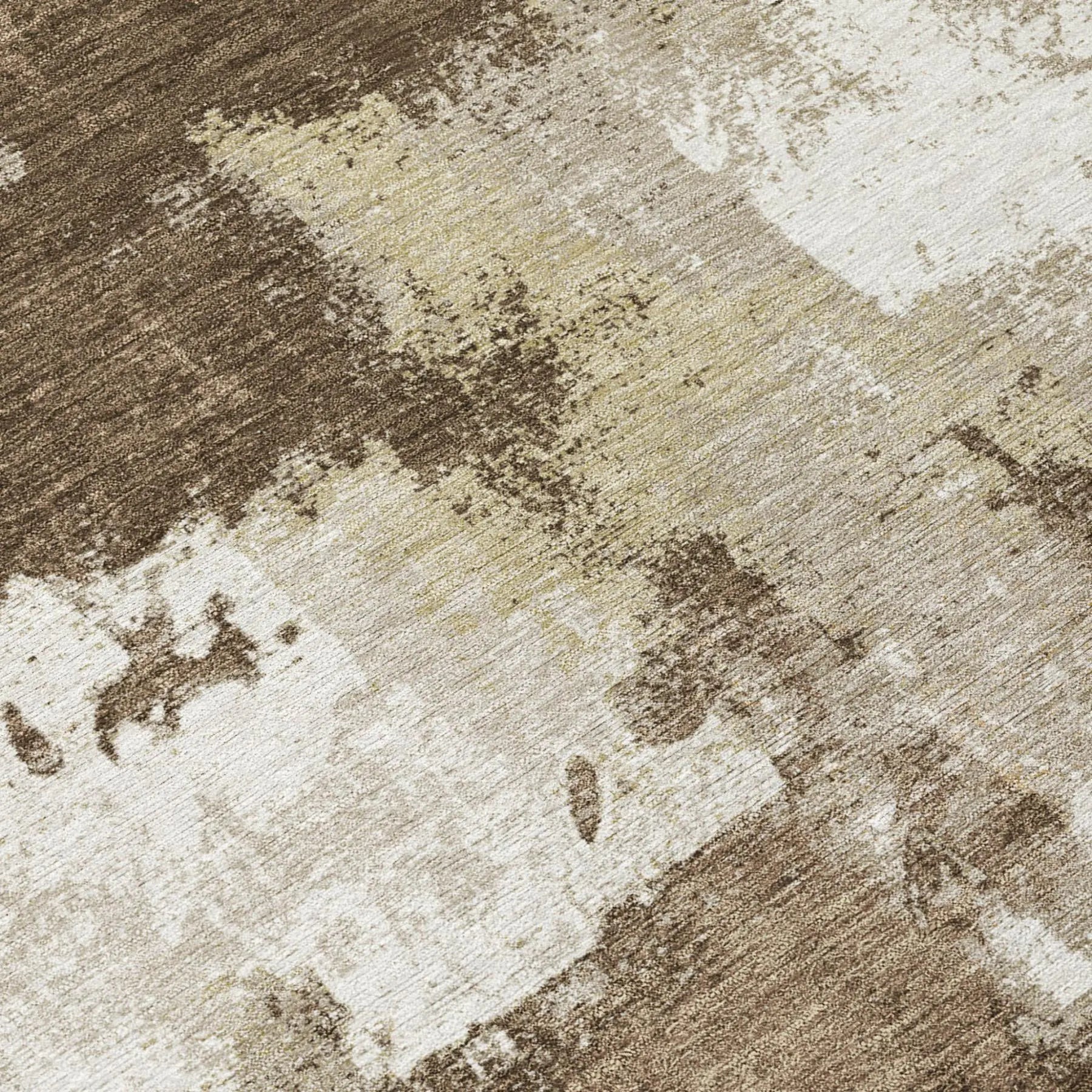 3' X 5' Chocolate And Brown Abstract Washable Indoor Outdoor Area Rug Homeroots Outdoor