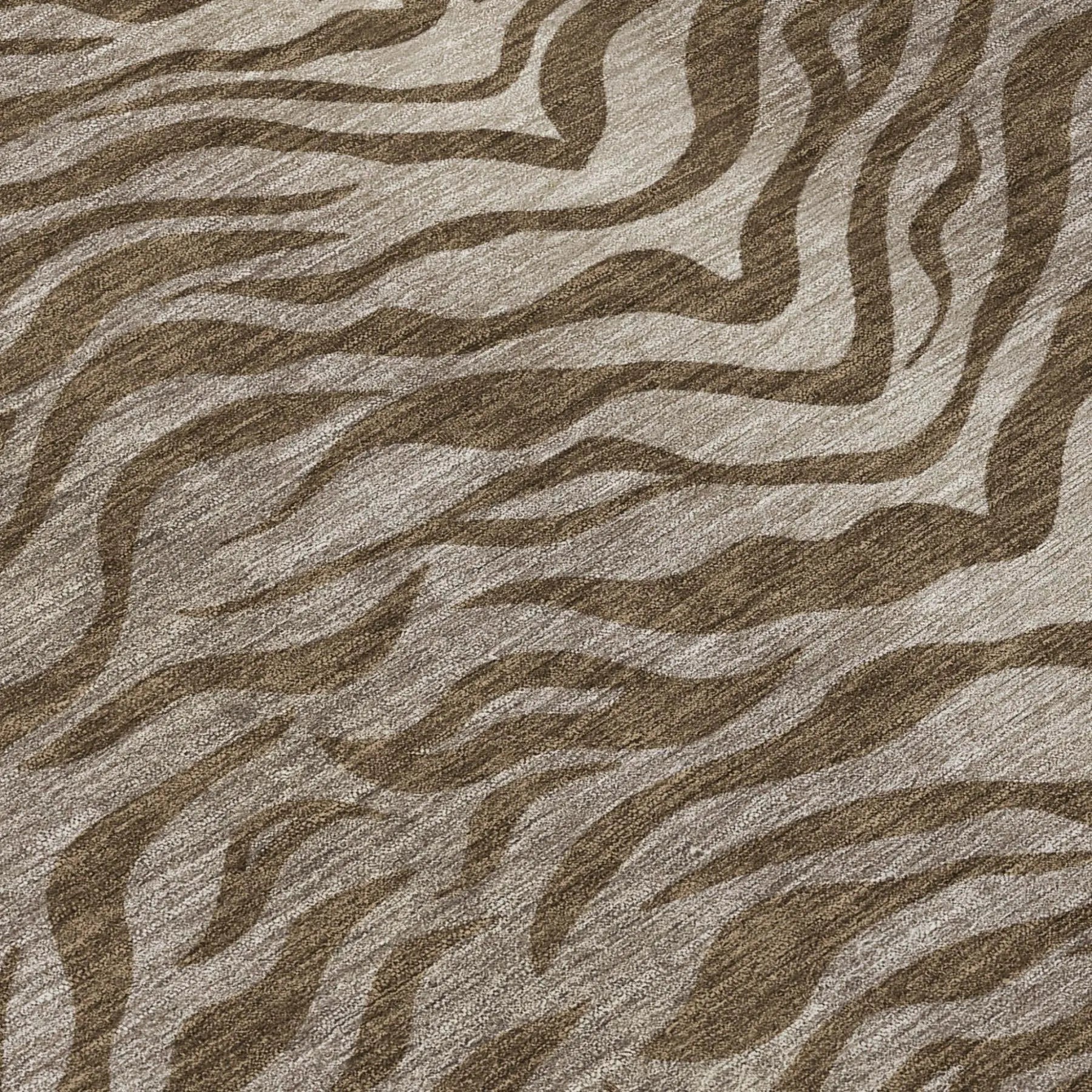 3' X 5' Chocolate And Brown Animal Print Washable Indoor Outdoor Area Rug Homeroots Outdoor