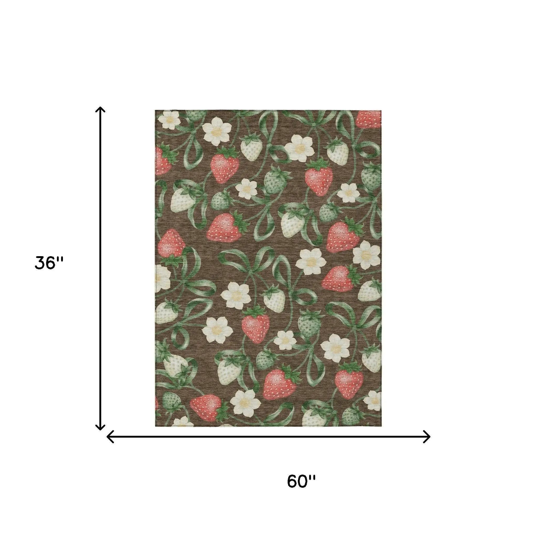 3' X 5' Chocolate And Brown Floral Washable Indoor Outdoor Area Rug Homeroots Outdoor
