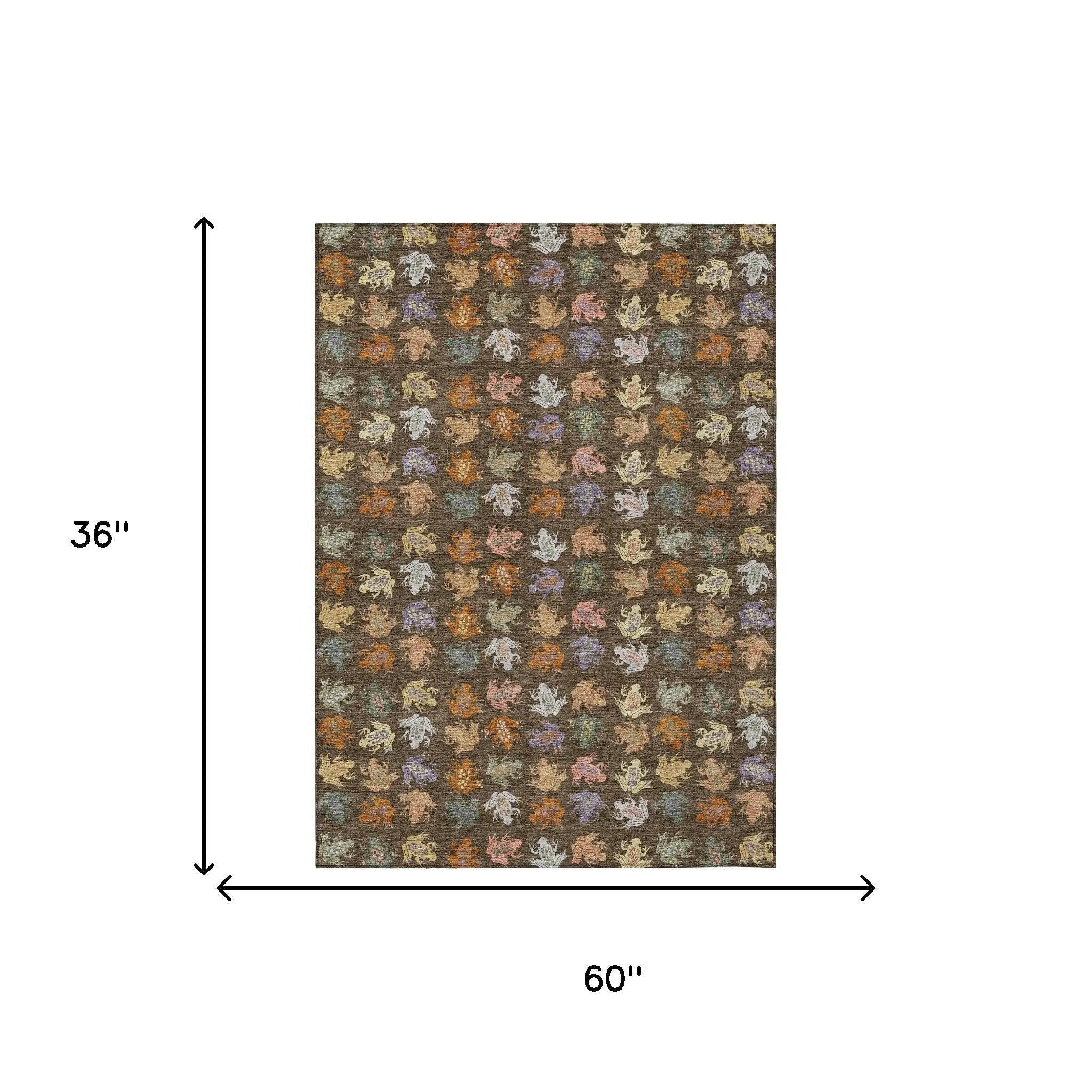 3' X 5' Chocolate And Brown Geometric Washable Indoor Outdoor Area Rug Homeroots Outdoor