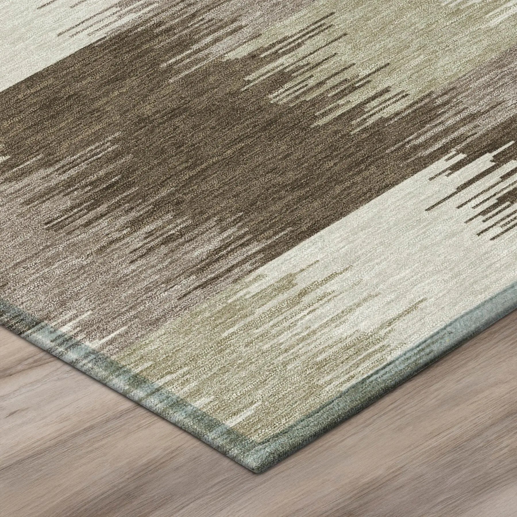3' X 5' Chocolate And Brown Geometric Washable Indoor Outdoor Area Rug Homeroots Outdoor