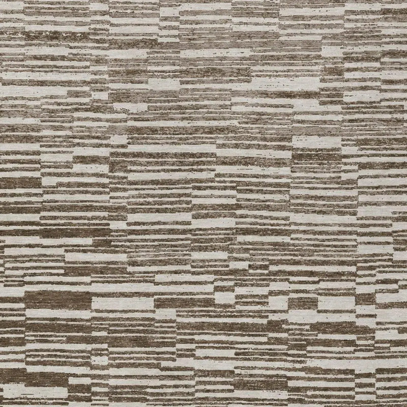 3' X 5' Chocolate And Brown Striped Washable Indoor Outdoor Area Rug Homeroots Outdoor