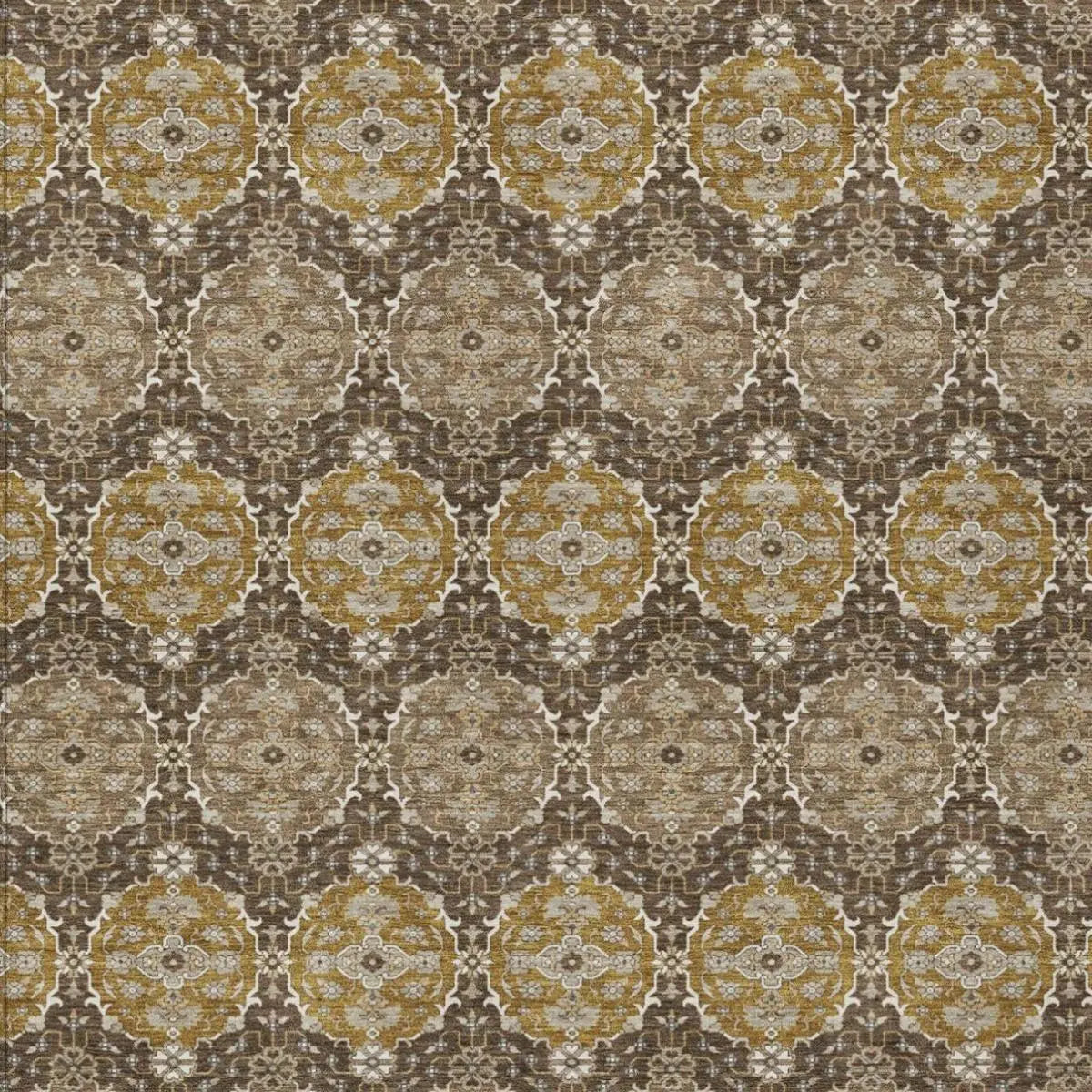 3' X 5' Chocolate And Brown Striped Washable Indoor Outdoor Area Rug Homeroots Outdoor