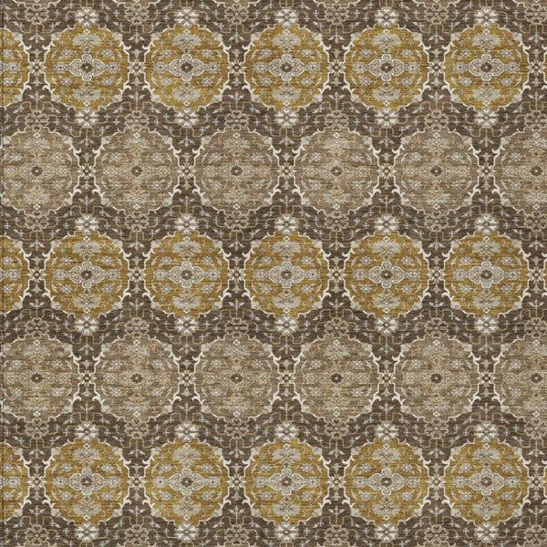 3' X 5' Chocolate And Brown Striped Washable Indoor Outdoor Area Rug Homeroots Outdoor