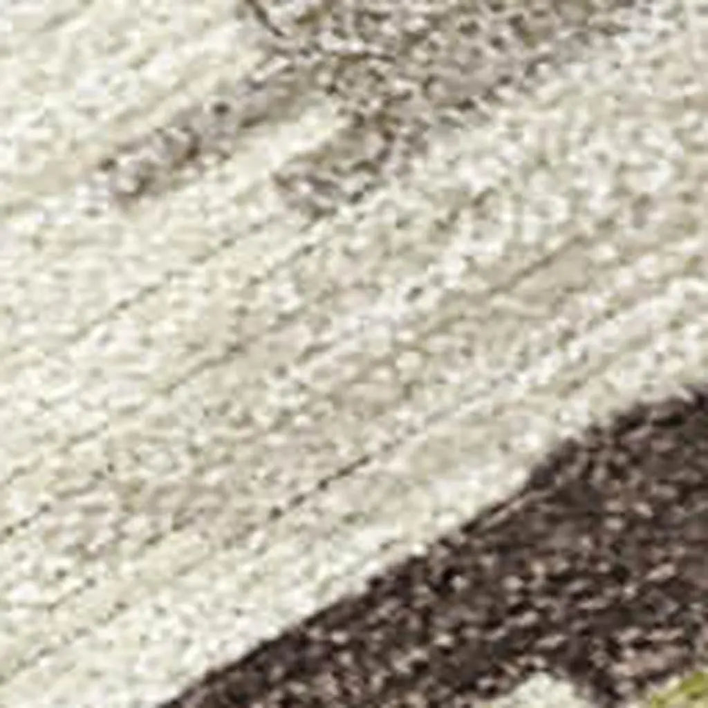 3' X 5' Chocolate And Ivory Tribal Washable Indoor Outdoor Area Rug Homeroots Outdoor