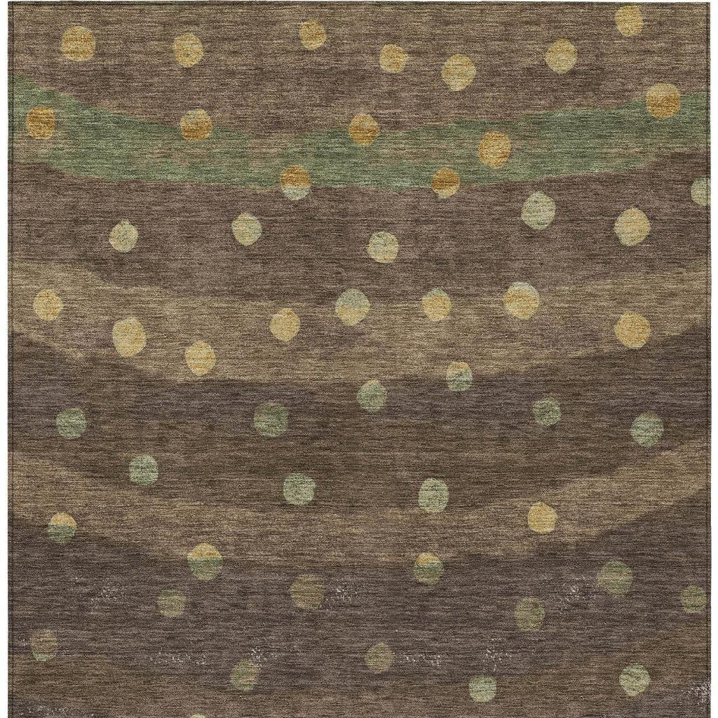 3' X 5' Chocolate And Navy Blue Striped Washable Indoor Outdoor Area Rug Homeroots Outdoor