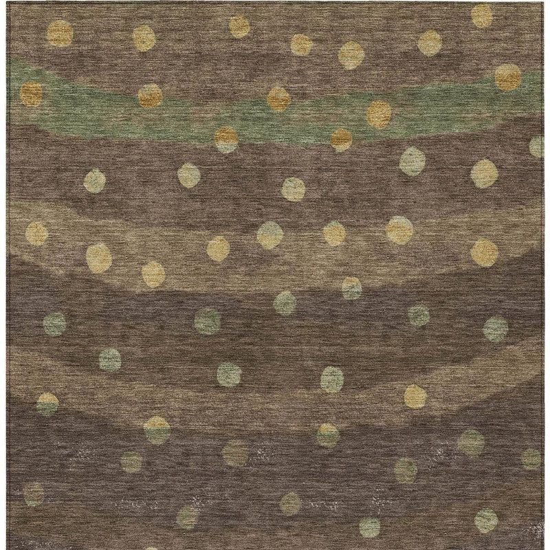3' X 5' Chocolate And Navy Blue Striped Washable Indoor Outdoor Area Rug Homeroots Outdoor