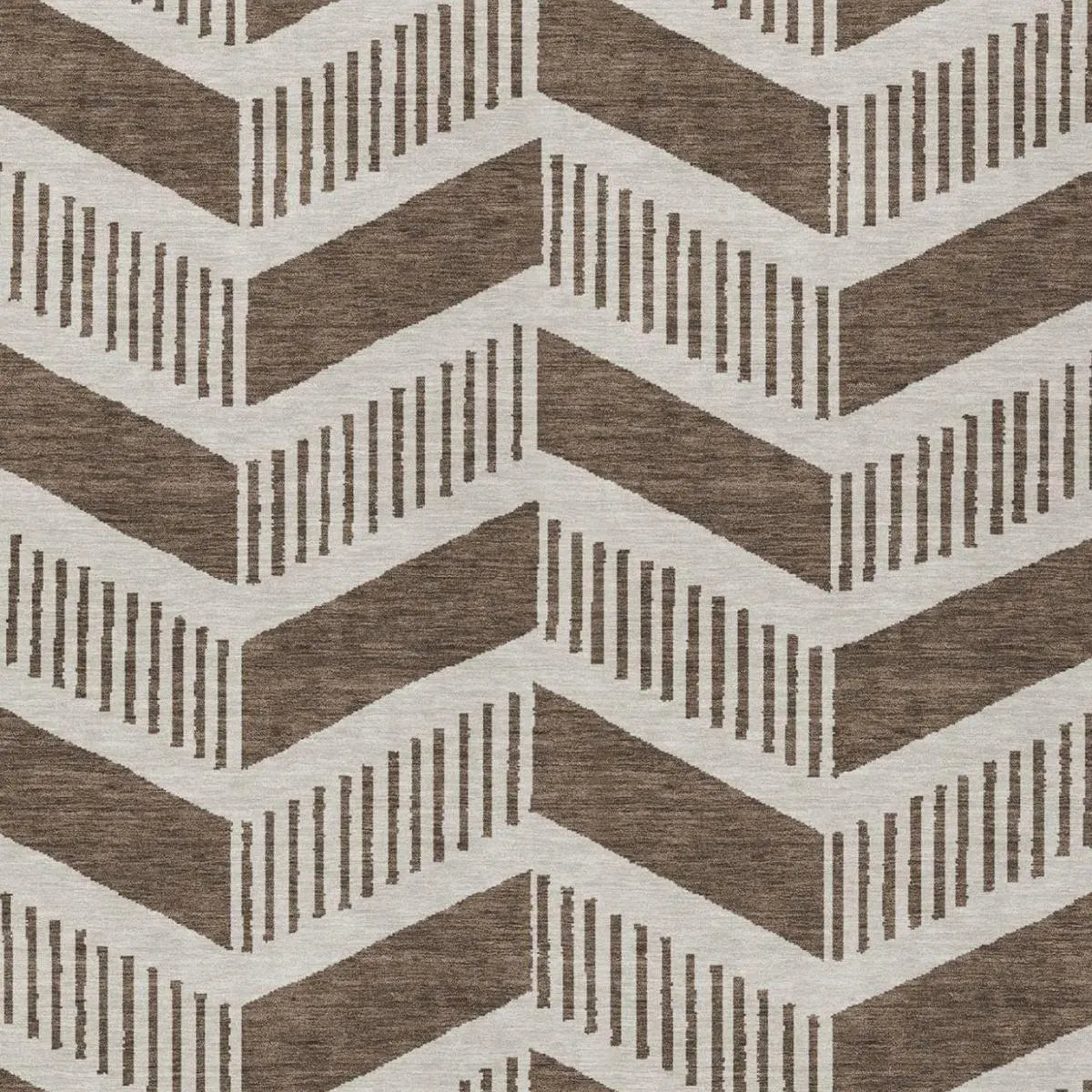 3' X 5' Coffee And Brown Geometric Washable Indoor Outdoor Area Rug Homeroots Outdoor
