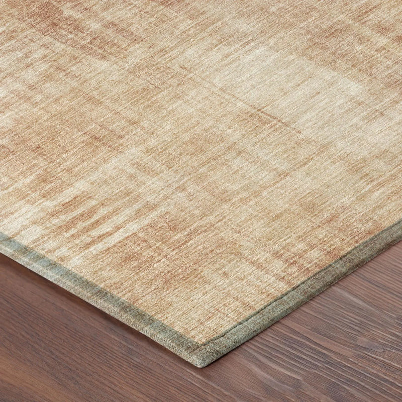 3' X 5' Copper And Orange Abstract Washable Indoor Outdoor Area Rug Homeroots Outdoor