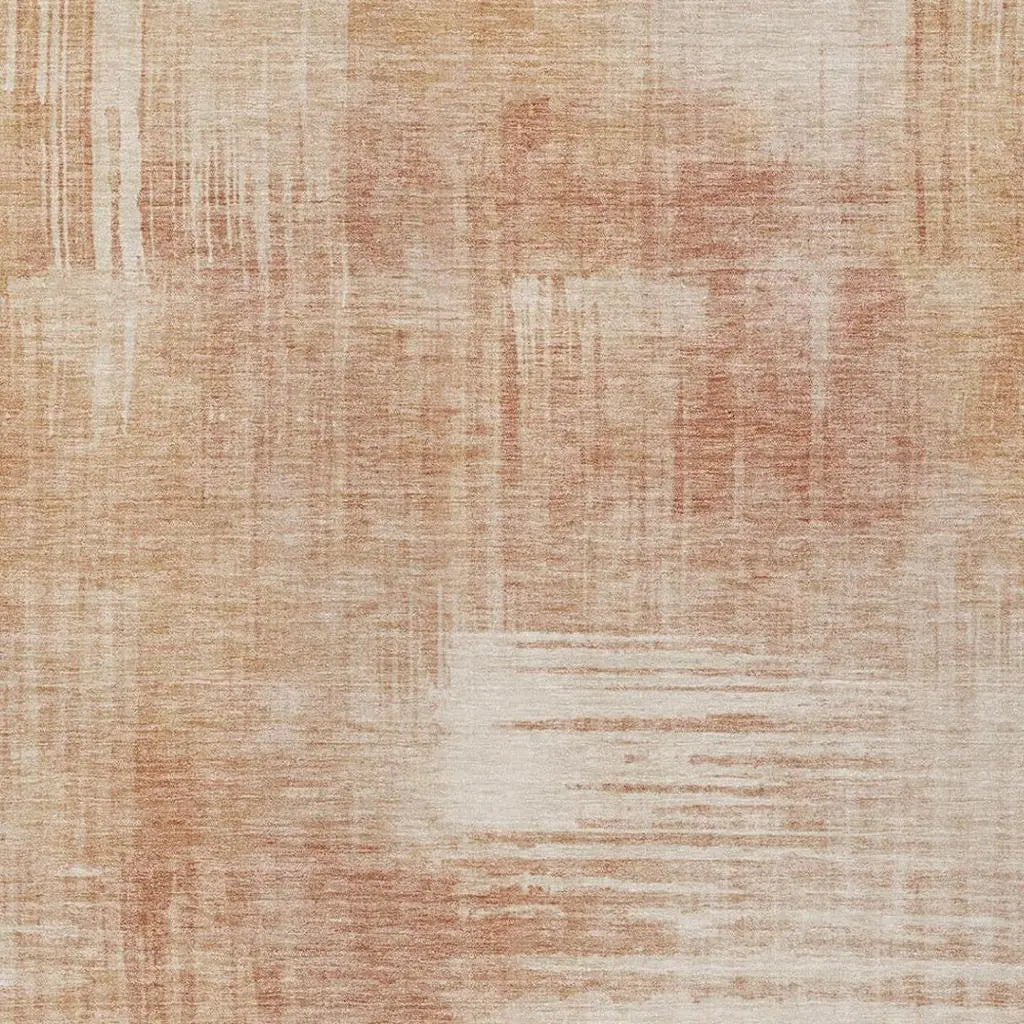 3' X 5' Copper And Orange Abstract Washable Indoor Outdoor Area Rug Homeroots Outdoor