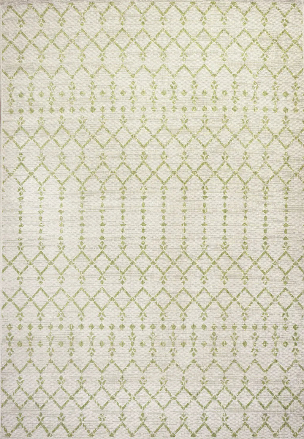 3' X 5' Cream And Green Trellis Indoor Outdoor Area Rug Homeroots Outdoor