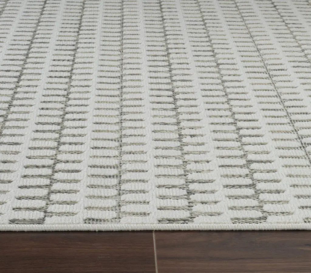 3' X 5' Cream and Beige Geometric Distressed Indoor Outdoor Area Rug Homeroots Outdoor
