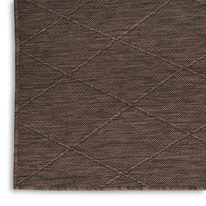 3' X 5' Dark Brown And Brown Geometric Indoor Outdoor Area Rug Homeroots Outdoor