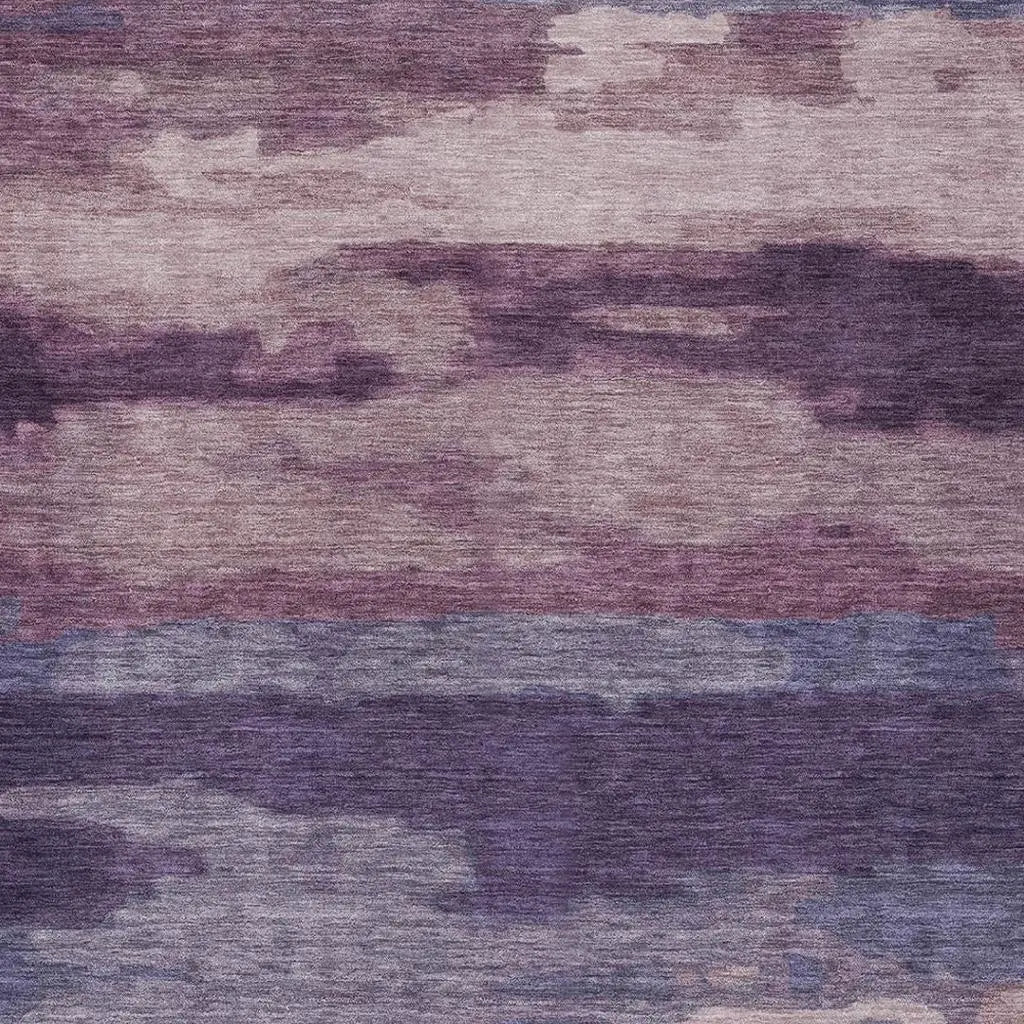 3' X 5' Eggplant And Purple Abstract Washable Indoor Outdoor Area Rug Homeroots Outdoor