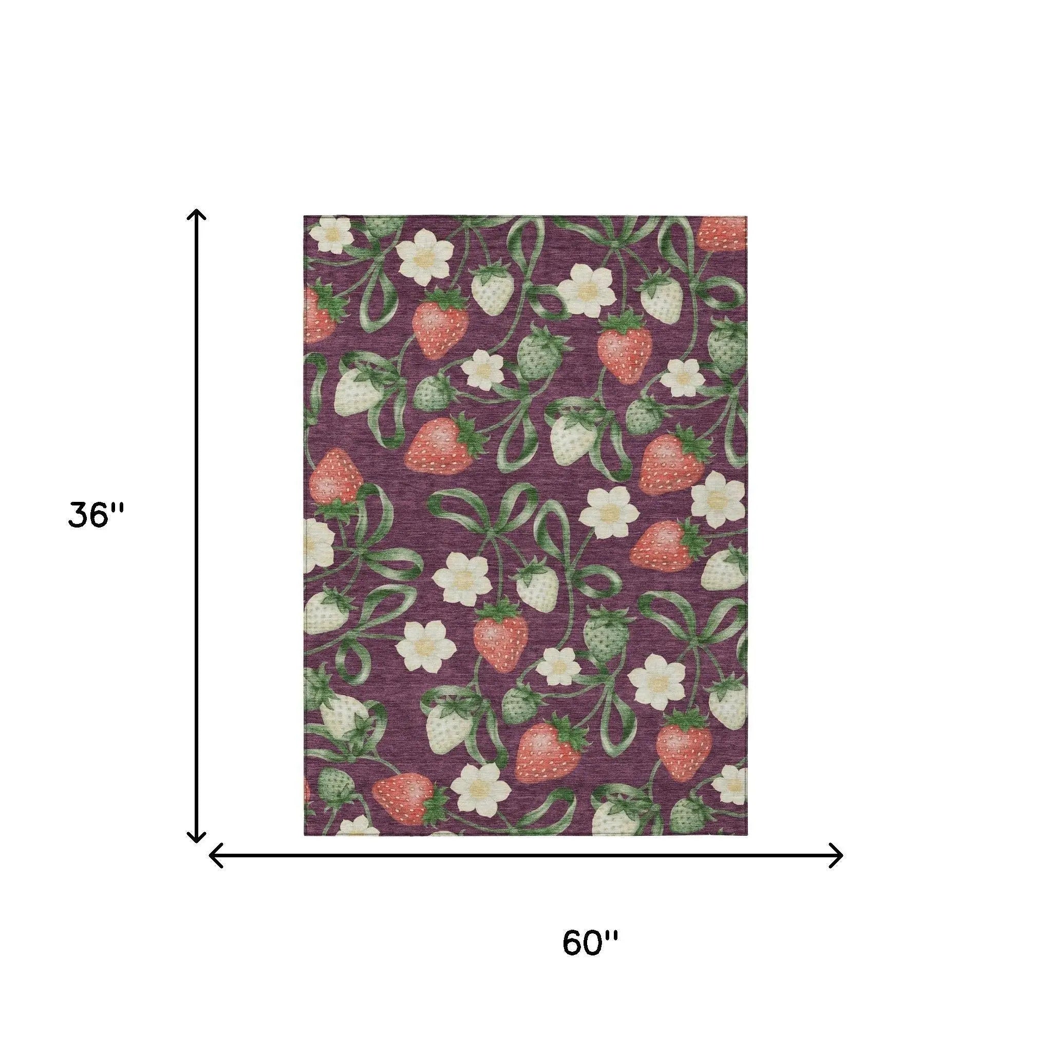 3' X 5' Eggplant And Purple Floral Washable Indoor Outdoor Area Rug Homeroots Outdoor
