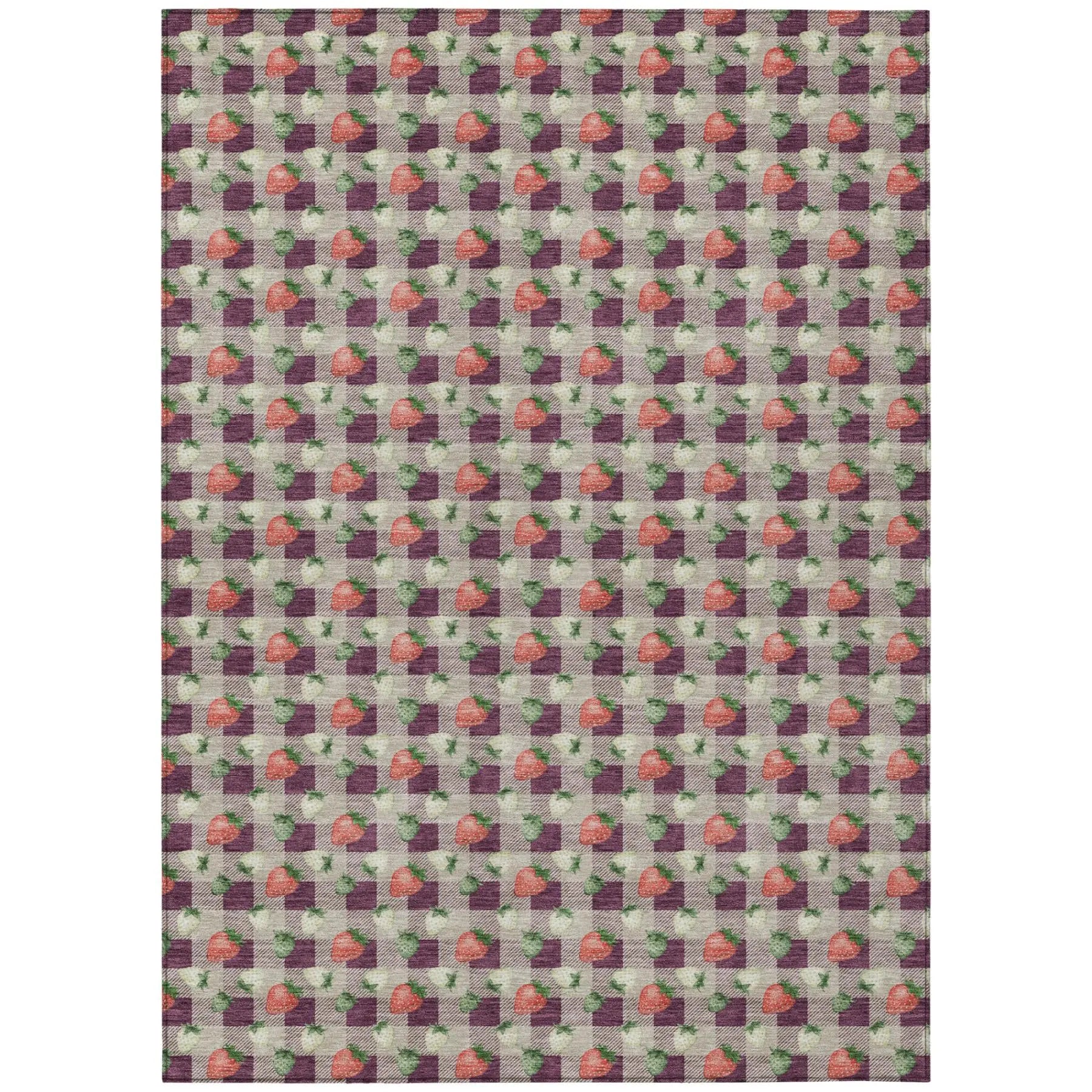 3' X 5' Eggplant And Purple Floral Washable Indoor Outdoor Area Rug Homeroots Outdoor