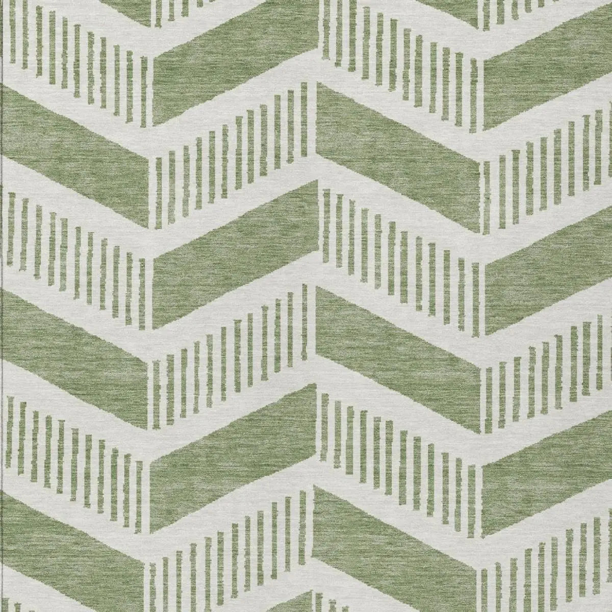3' X 5' Fern Green And Green Geometric Washable Indoor Outdoor Area Rug Homeroots Outdoor