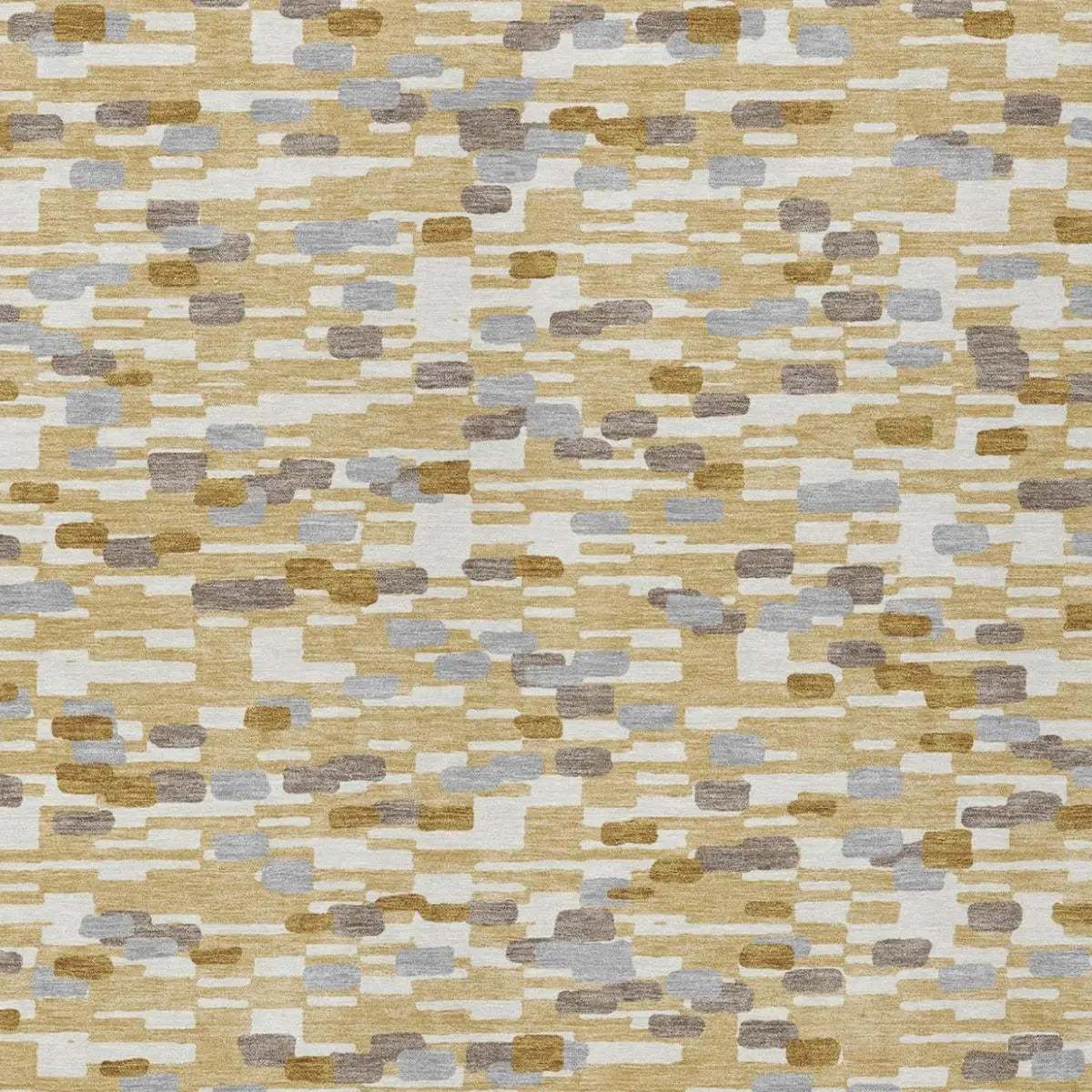 3' X 5' Gold And Beige Geometric Washable Indoor Outdoor Area Rug Homeroots Outdoor