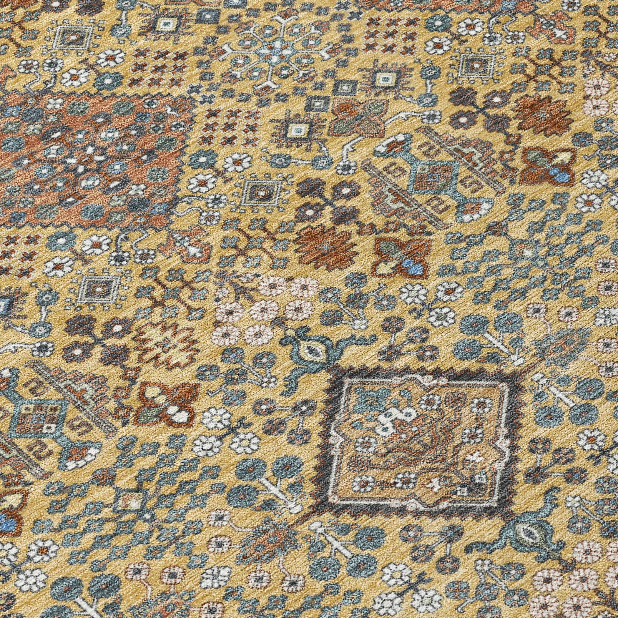 3' X 5' Gold And Copper Geometric Washable Indoor Outdoor Area Rug Homeroots Outdoor