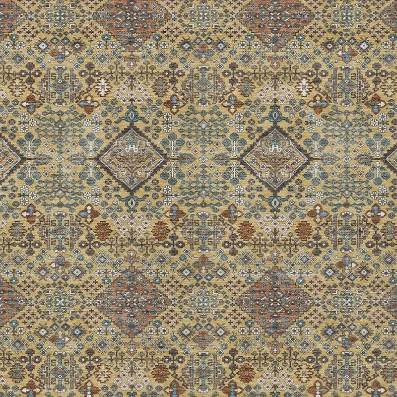 3' X 5' Gold And Copper Geometric Washable Indoor Outdoor Area Rug Homeroots Outdoor