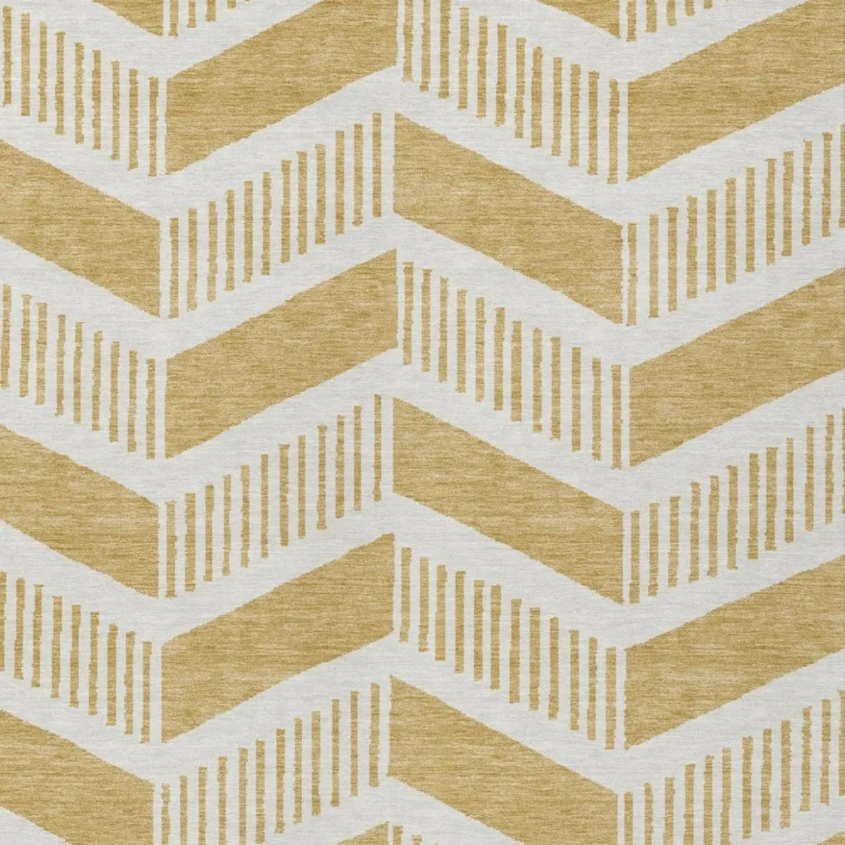 3' X 5' Gold And Linen Geometric Washable Indoor Outdoor Area Rug Homeroots Outdoor