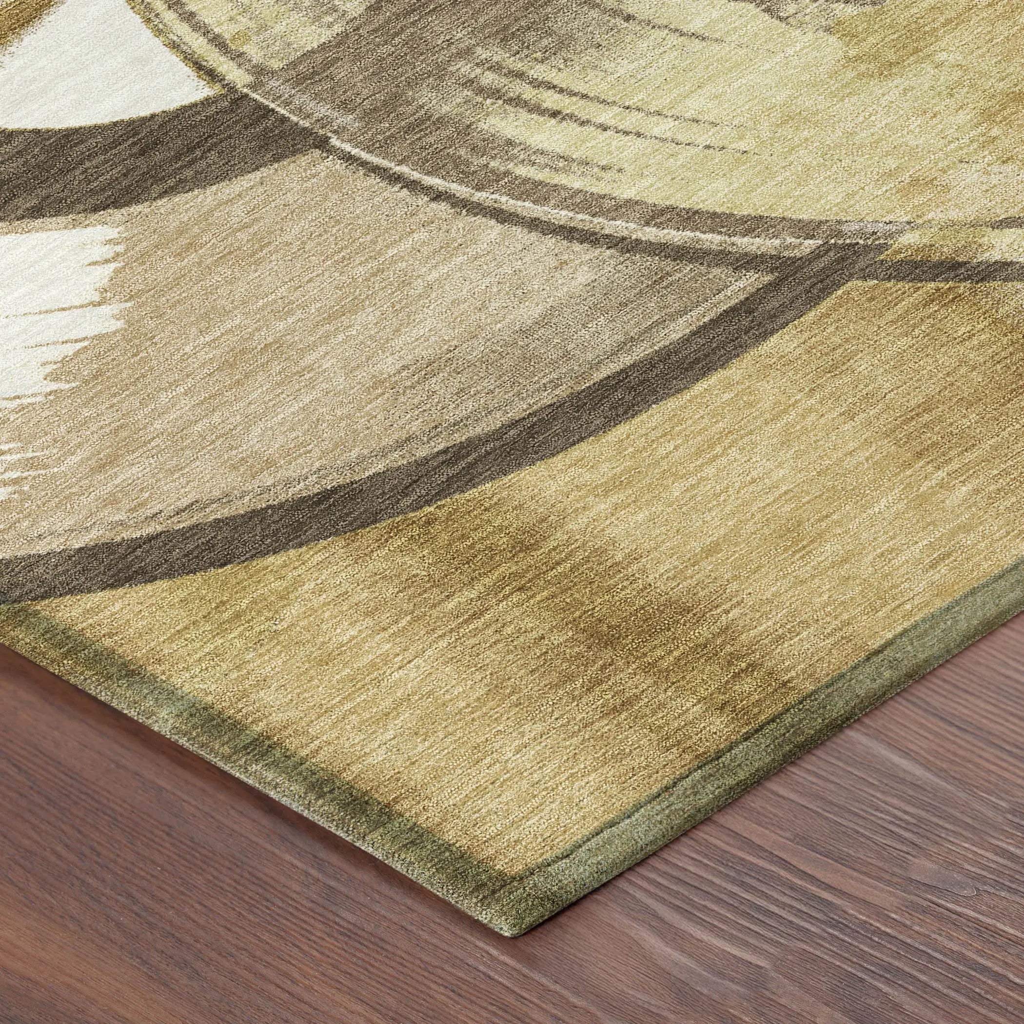 3' X 5' Gold And Saffron Geometric Washable Indoor Outdoor Area Rug Homeroots Outdoor