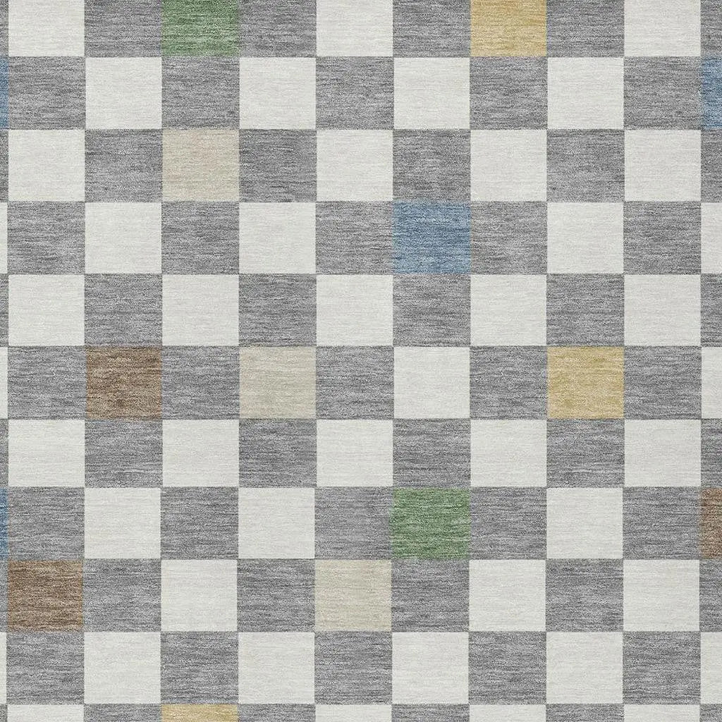 3' X 5' Gray And Beige Geometric Washable Indoor Outdoor Area Rug Homeroots Outdoor
