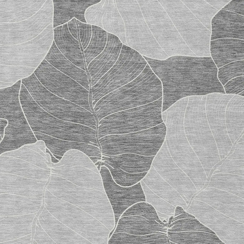 3' X 5' Gray And Ivory Floral Washable Indoor Outdoor Area Rug Homeroots Outdoor