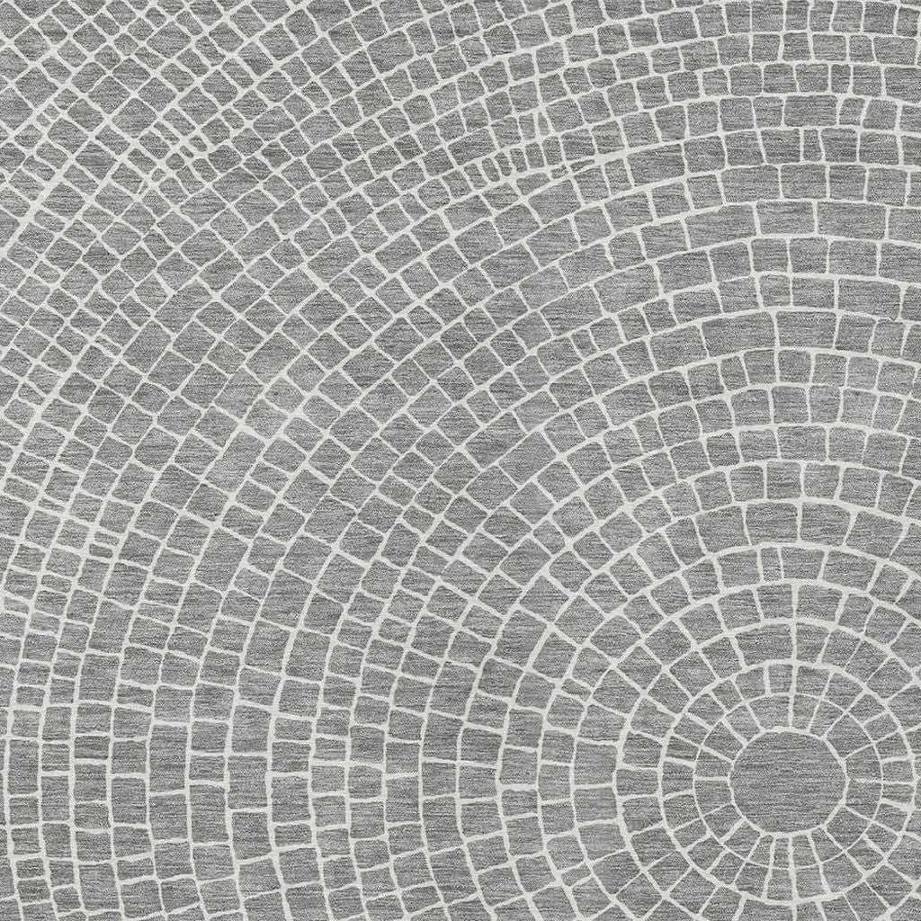3' X 5' Gray And Ivory Geometric Washable Indoor Outdoor Area Rug Homeroots Outdoor