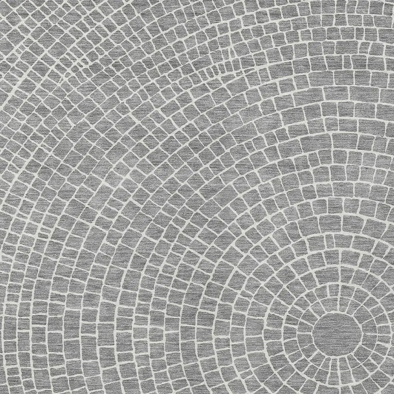 3' X 5' Gray And Ivory Geometric Washable Indoor Outdoor Area Rug Homeroots Outdoor