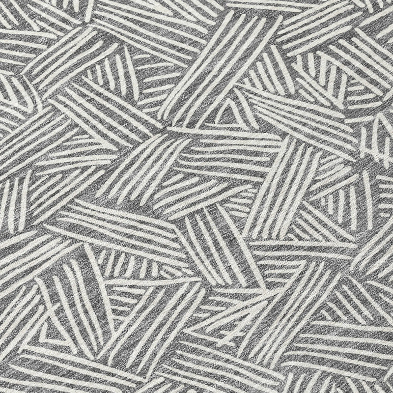 3' X 5' Gray And Ivory Geometric Washable Indoor Outdoor Area Rug Homeroots Outdoor