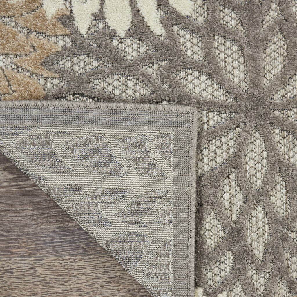 3' X 5' Gray And Ivory Indoor Outdoor Area Rug - GreatEagleInc
