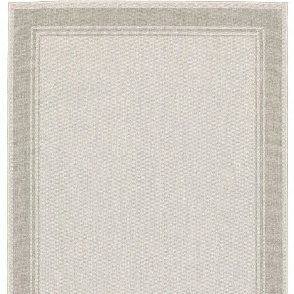 3' X 5' Gray And Ivory Indoor Outdoor Area Rug Homeroots Outdoor