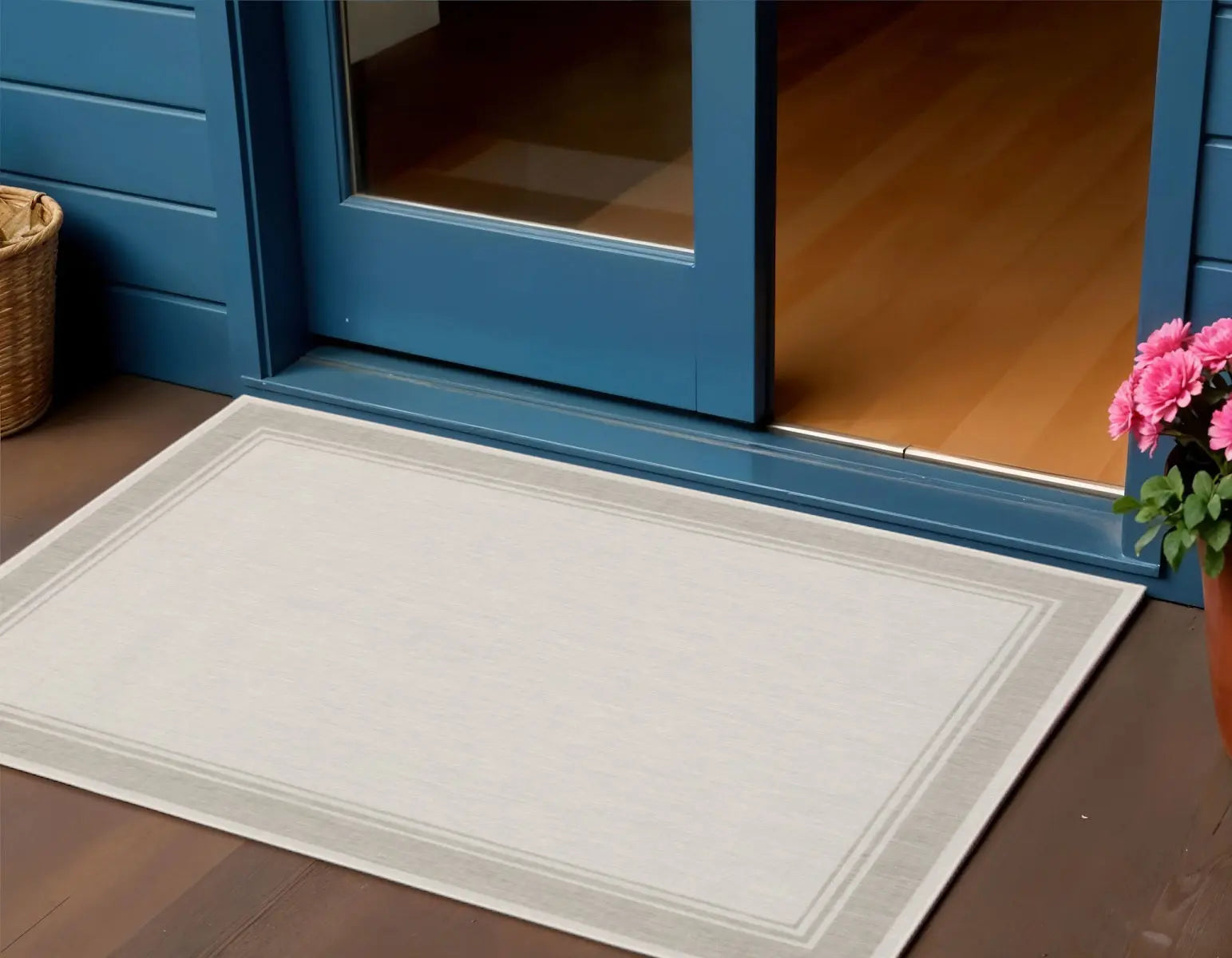 3' X 5' Gray And Ivory Indoor Outdoor Area Rug Homeroots Outdoor