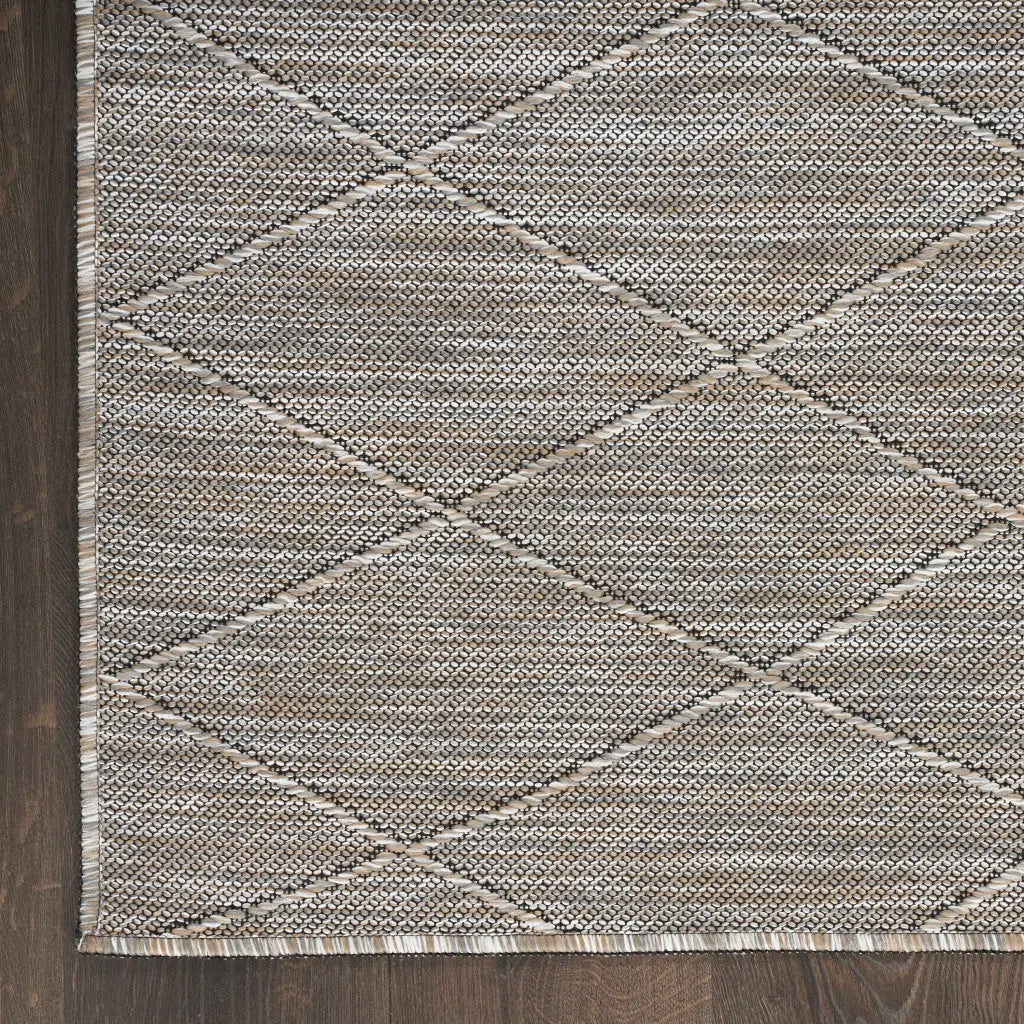 3' X 5' Gray And Light Gray Geometric Indoor Outdoor Area Rug Homeroots Outdoor