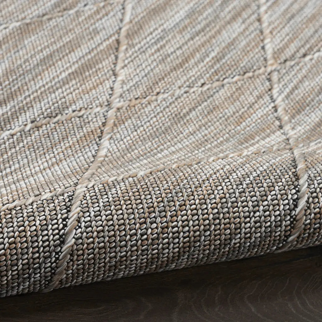 3' X 5' Gray And Light Gray Geometric Indoor Outdoor Area Rug Homeroots Outdoor