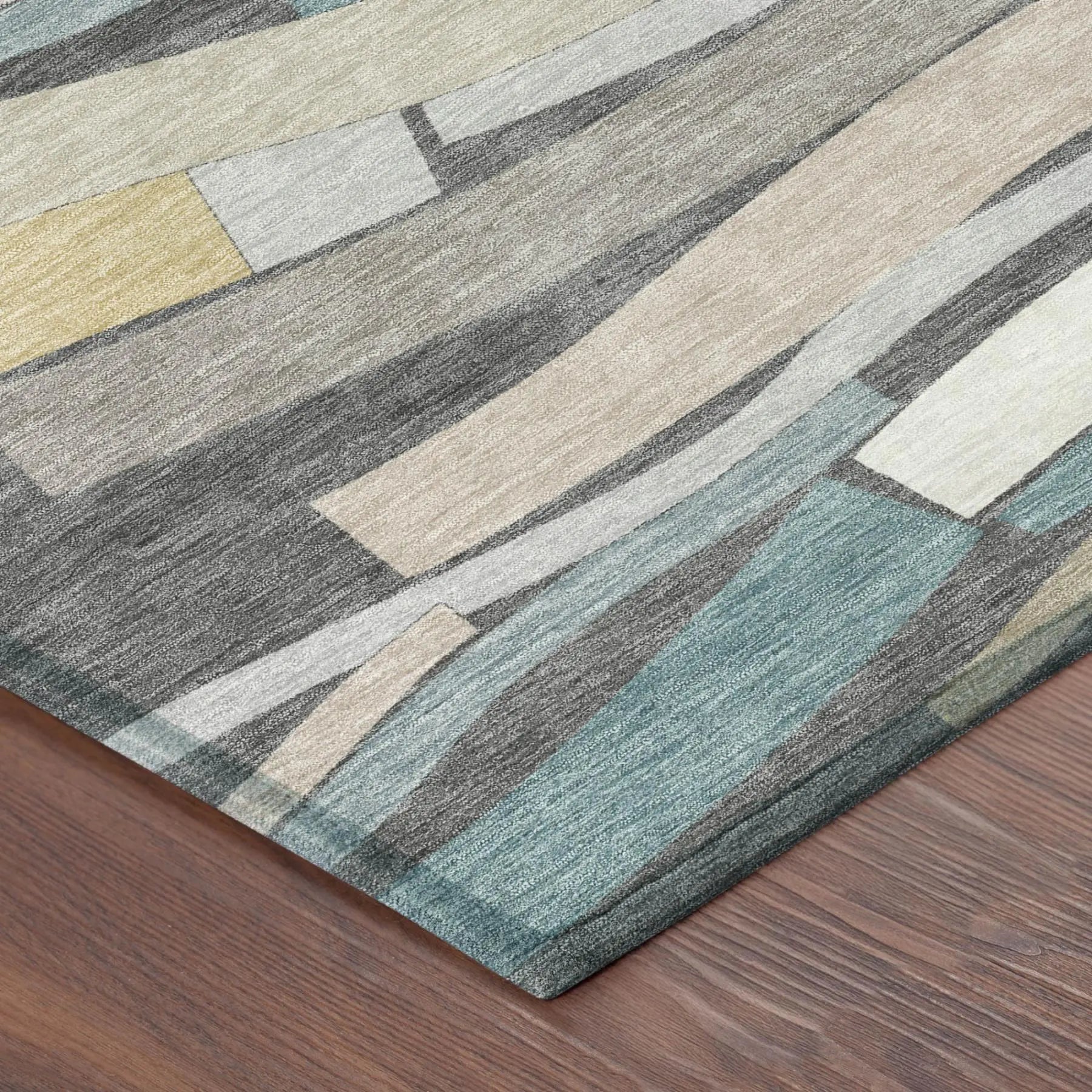3' X 5' Gray And Pewter Striped Washable Indoor Outdoor Area Rug Homeroots Outdoor