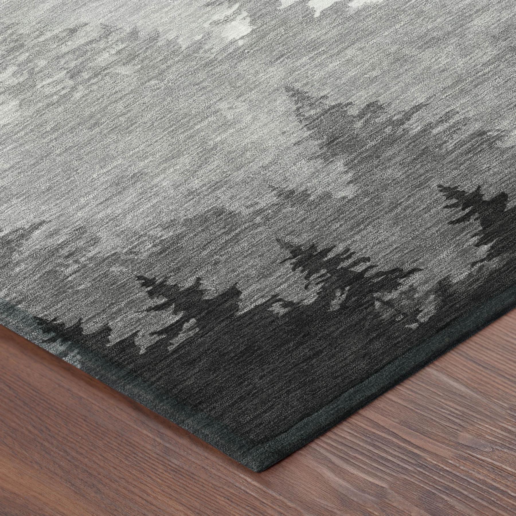 3' X 5' Gray And Silver Floral Washable Indoor Outdoor Area Rug Homeroots Outdoor
